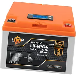 Акумулятор LogicPower LiFePO4 12.8V - 32Ah BMS 50A/25A LCD [23829] [109587] - мініатюра 3