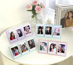 Фоторамка Fujifilm Instax Mini на 3 фото, прозора, рожева - мініатюра 2