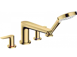 Змішувач Hansgrohe Talis E врізний на край ванни на 4 отвори Polished Gold Optic 71748990 Золотий