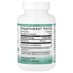 Жовчні кислоти Ox Bile 500 mg 100 рослинних капсул Nutricology vit0005995 - мініатюра 2