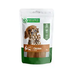 Ласощі для собак Nature's Protection snack for dogs chicken sticks стіки з курки, 75 г