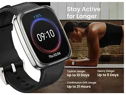Смарт-годинник Amazfit Active 2S Premium (Active 2 Square) Чорний шкіряний ремінець (W2440GL3N) - мініатюра 8