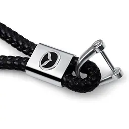 Стильний шкіряний брелок з логотипом Mazda - мініатюра 3