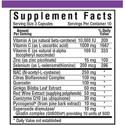 Комплекс антиоксидантів Bluebonnet Nutrition 30 вегетаріанських капсул - мініатюра 2
