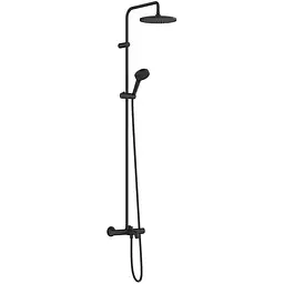 Душова система Hansgrohe Vernis Blend 240 1jet EcoSmart для ванни з термостатом Matt Black 26899670, Чорний матовий