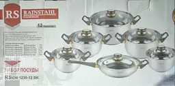 Набір посуду Rainstahl RS 1230-12 BK 12 предметів - мініатюра 2