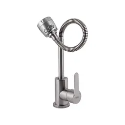 Змішувач для кухні Brinex Pure 015F41 з гнучким виливом Nickel BRIPUR015F41NKL - мініатюра 3