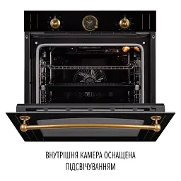 Духова шафа електрична Perfelli Vintage 6A8N Nero - мініатюра 10
