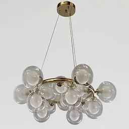 Люстра молекула кільце з кулями Levistella 761J2029-15 BK+CLWH - мініатюра 2