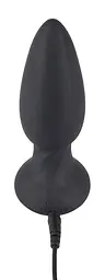 Анальна пробка Black Velvets Rotating Vibrating Plug 14 см (чорний) - мініатюра 15