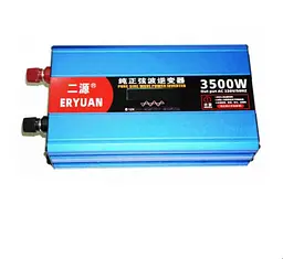 Автоінвертор 12 V-220 V перетворювач напруги з чистою синусоїдою для котла, насоса та холодильника 3500 W Eryuan 12 V-220 V 3500 Вт