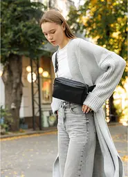 Жіноча шкіряна сумка бананка Sambag 24х16х6 см sum0027229 - мініатюра 4
