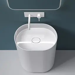Умивальник Rea Dolce white підлоговий REA-U4302, Білий - мініатюра 3