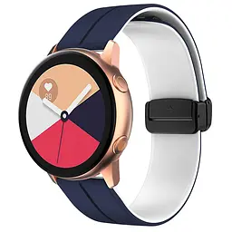 Силіконовий ремінець Classy для Smart Watch 20mm Blue / White