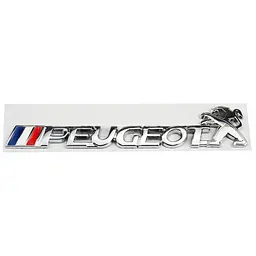 Емблема напис PEUGEOT золота 150×30 мм метал (на скотчі)