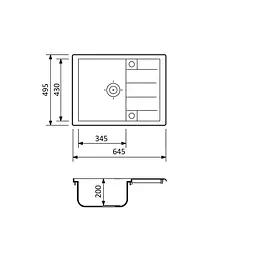 Кухонна мийка Adamant Anila 645x495x200 коричневий 100001388, Коричневий - мініатюра 3