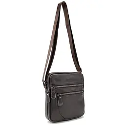 Чоловіча шкіряна сумка через плече Tiding Bag M56-3646-1C коричнева - мініатюра 6