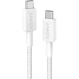 Кабель 322 USB-C to USB-C - 0.9m Nylon White Anker teh0022033