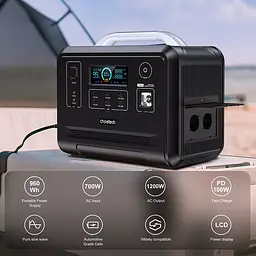 Зарядна станція Choetech BS005 1200Вт (960Вт/г) AC,LiFePo4 LiFePo4,MPPT, UPS, USB-C PD100 Вт - мініатюра 5