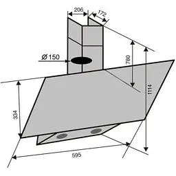 Витяжка Ventolux Mirror 60 BG (1000) TC MS - мініатюра 6