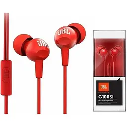 Гарнітура дротова JBL C100SI червона - мініатюра 3