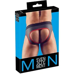 Чоловічі труси Svenjoyment Underwear Jock XL (чорний з червоним)