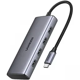 Порт-реплікатор Ugreen Dock CM498 USB 3.0 Type-C - 1хUSB-A 3.0/3хUSB-A 2.0/2xHDMI 4K 30Гц PD (35897)