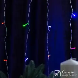 Гірлянда-штора світлодіодна 240 LED розмір 2*2 м, мультиколор - мініатюра 10