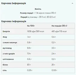 Казеїн Повільного Засвоєння Slow-Release Casein - 2500г Ваніль - мініатюра 2