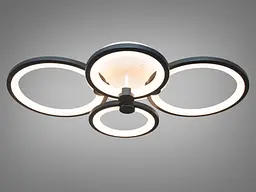 Люстра стельова LED Diasha 8022/4BK, 70W, чорна, діаметр 40 см, сучасний стиль, IP20 - мініатюра 2