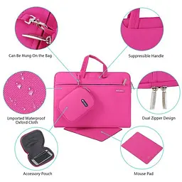 Сумка для ноутбука WiWU Campus Slim Case for MacBook 13,3'' (Pink) [59201] - мініатюра 3