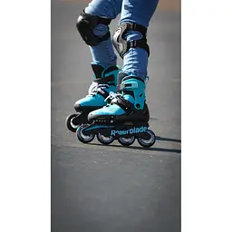 Ролики Rollerblade Microblade 2024 36,5-40 Чорний-Бірюзовий - мініатюра 7