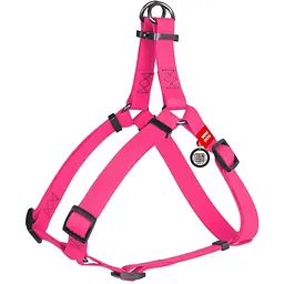 Шлея для собак Waudog Waterproof з QR-паспортом, XS 30-39х1,5 см, рожевий (27637)