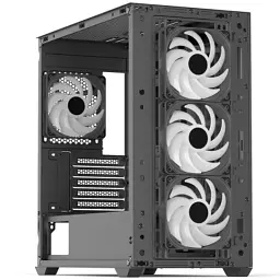 Корпус для ПК AeroCool D301A-G-BK-v2 Black (ACCS-DS03043.11) - мініатюра 6