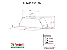 Витяжка Perfelli BI 7453 I 850 LED - мініатюра 10