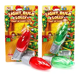 Льодяник-лампочка Lighted Christmas Light Bulb Lolli Candy Pops 1шт, 12г - мініатюра 4