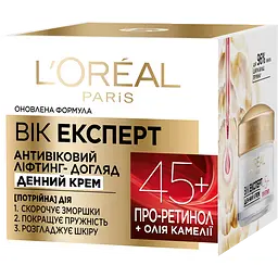 Денний крем для обличчя L'Oreal Paris Вік експерт 45+ Ліфтинг-догляд проти зморщок, 50 мл (A7821300) - мініатюра 2