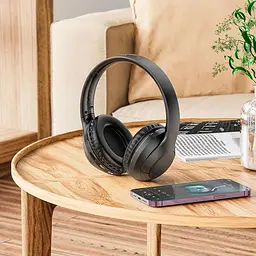 Навушники повнорозмірні Borofone BO23 Glamour BT headset чорні - мініатюра 5