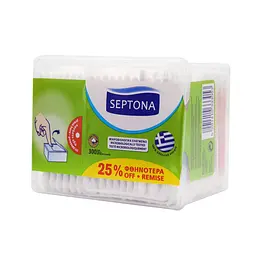 Ватні палички Septona, з диспенсером, 300 шт. - мініатюра 2