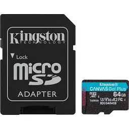 Карта пам'яті Kingston 64GB microSDXC сlass 10 UHS-I U3 V30 A2 Canvas Go Plus G4 (SDCG4/64GB)