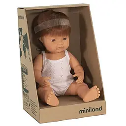 Лялька-пупс анатомічна Miniland, хлопчик-рудий, у білизні, 38 см (31149) - мініатюра 2