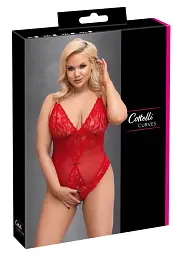 Боді Cottelli Curves otwarte 2XL (червоний) - мініатюра 7