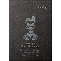 Блокнот-склейка для рисунку SM-LT Art Authentic А4 165г/м2 30л чорний папір