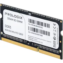 Модуль пам'яті для ноутбука SoDIMM DDR3 8GB 1600 MHz Prologix (PRO8GB1600D3S) - мініатюра 3