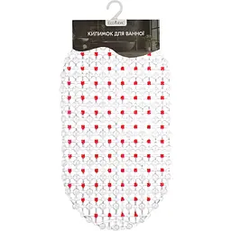 Килимок для ванної Eco Fabric Крапка 63х34 см червоний (6334-003) - мініатюра 3