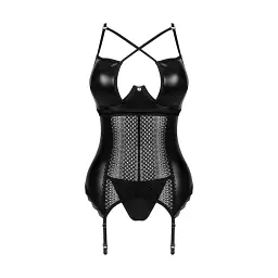 Корсет Obsessive Norides XS/S чорний - мініатюра 6