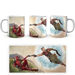 Кухоль GeekLand Дедпул Deadpool І Кейбл Тягнуть руки CP.04.407 330 мл білий - мініатюра 3