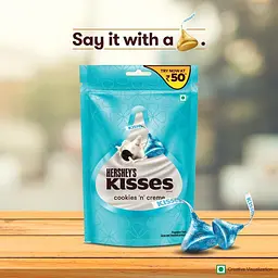 Шоколадні цукерки Kisses Hershey's Cookies N Creme 100.8г - мініатюра 6