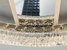 LED стельова люстра Diasha MX6027/600HR пульт хром 150 Вт CCT 20 м2 - мініатюра 4