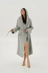 Халат Lotus Home - Rius light gri світло-сірий S/M - мініатюра 2
